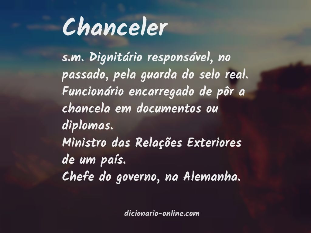 Significado de chanceler