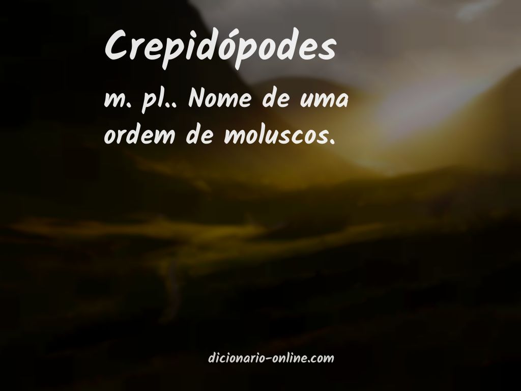 Significado de crepidópodes