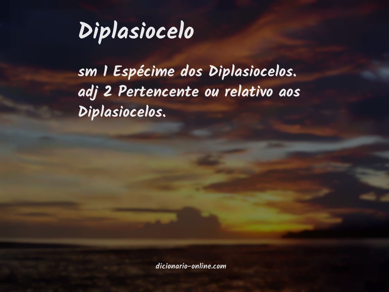 Significado de diplasiocelo