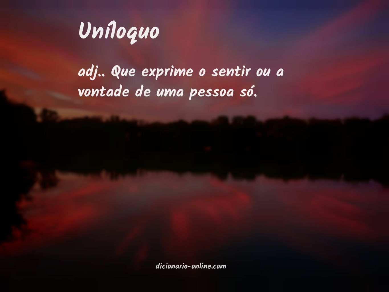 Significado de uníloquo