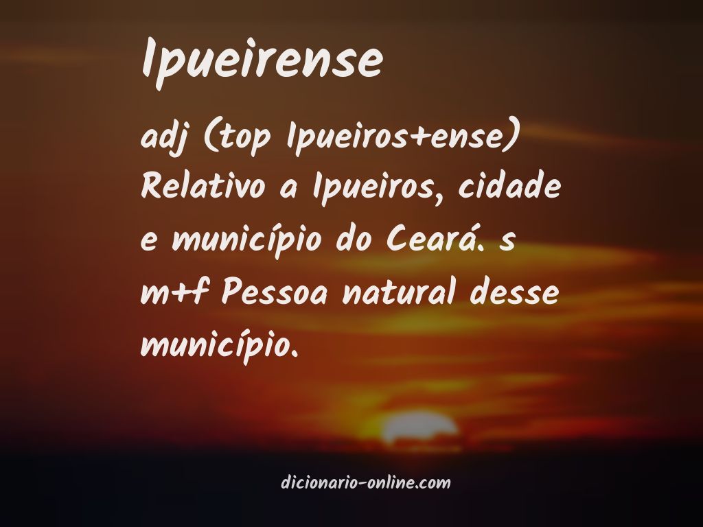 Significado de ipueirense