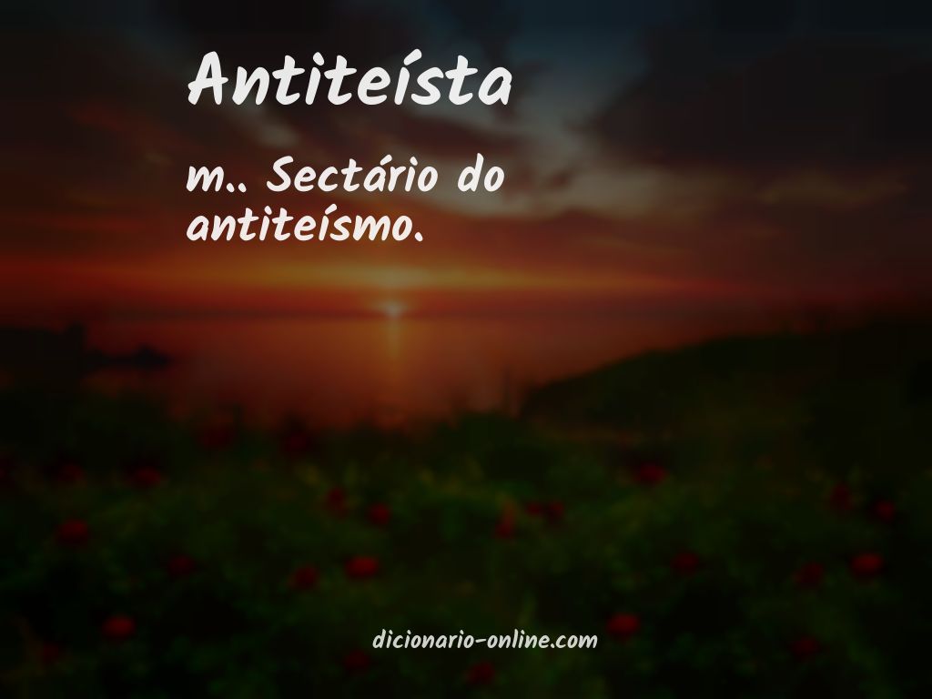 Significado de antiteísta