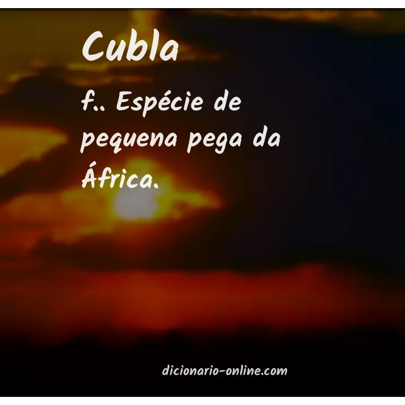 Significado de cubla