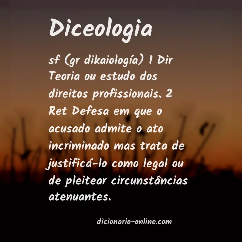 Significado de diceologia