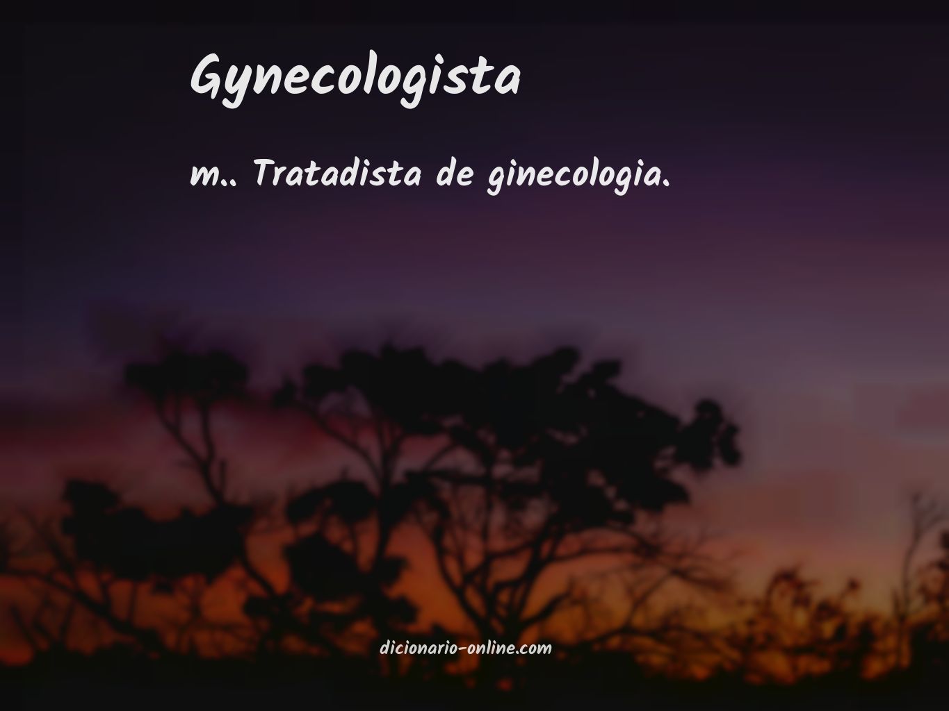 Significado de gynecologista