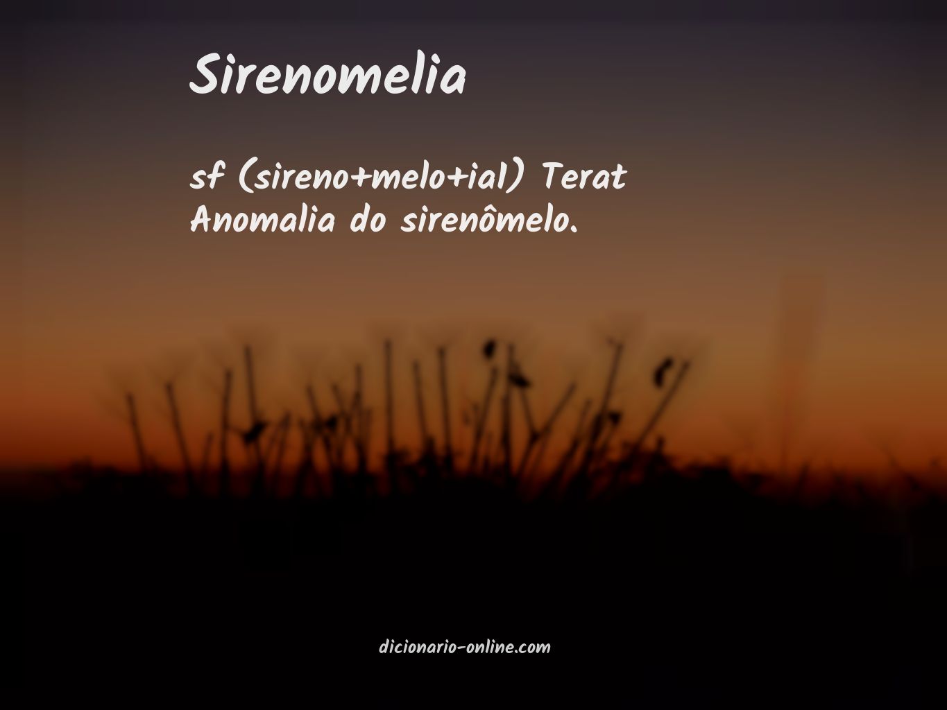 Significado de sirenomelia