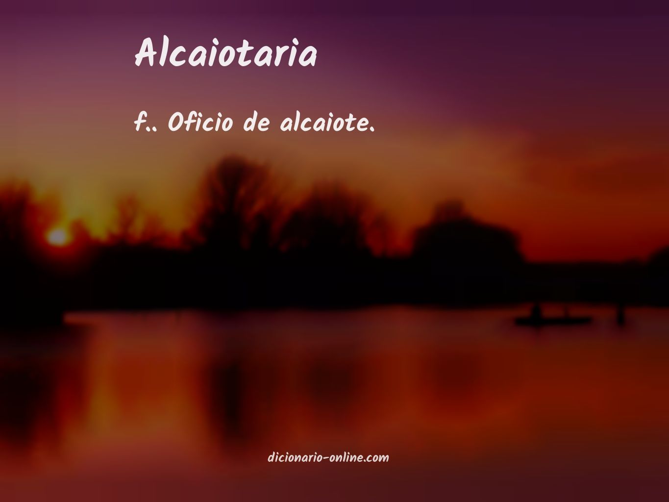 Significado de alcaiotaria