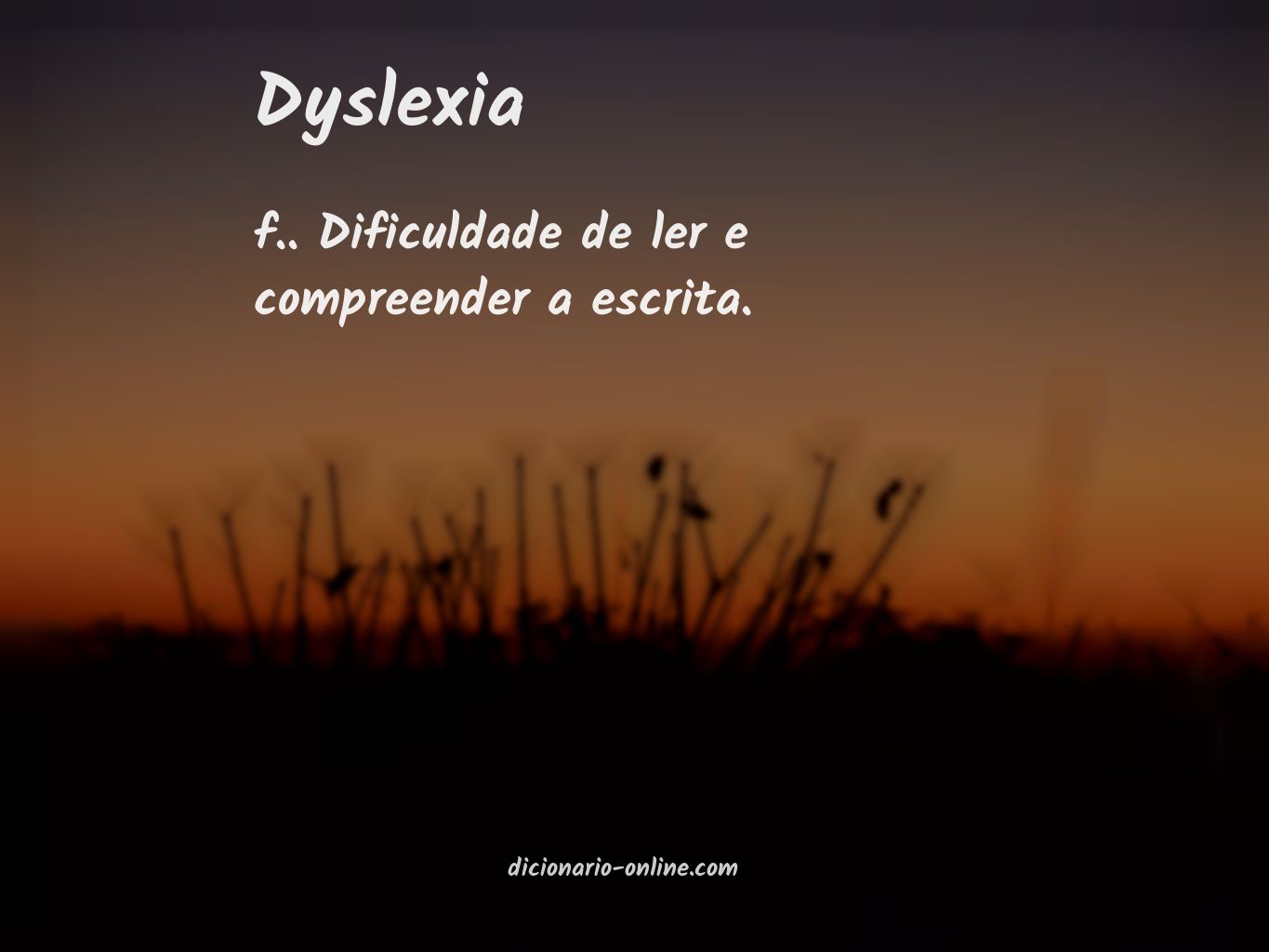 Significado de dyslexia