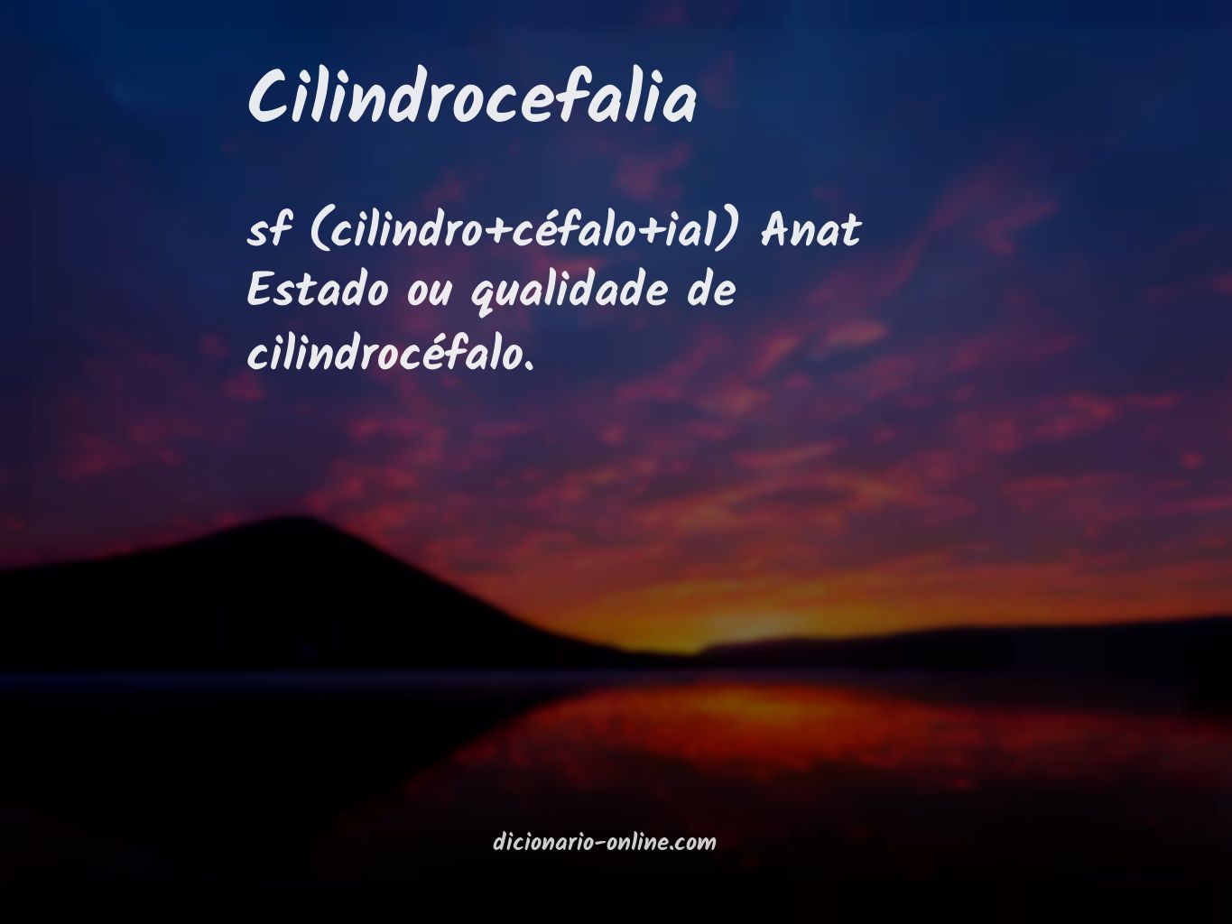 Significado de cilindrocefalia