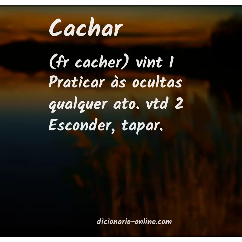 Significado de cachar
