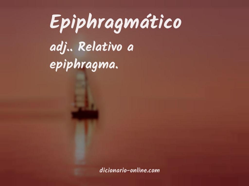 Significado de epiphragmático