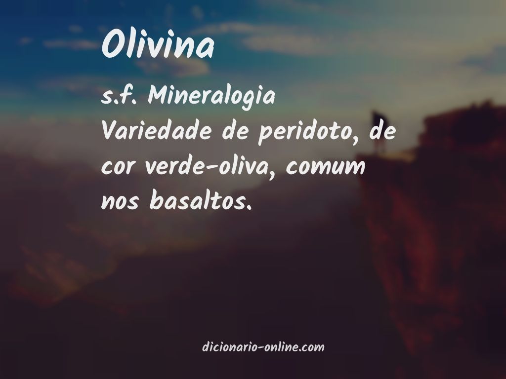 Significado de olivina