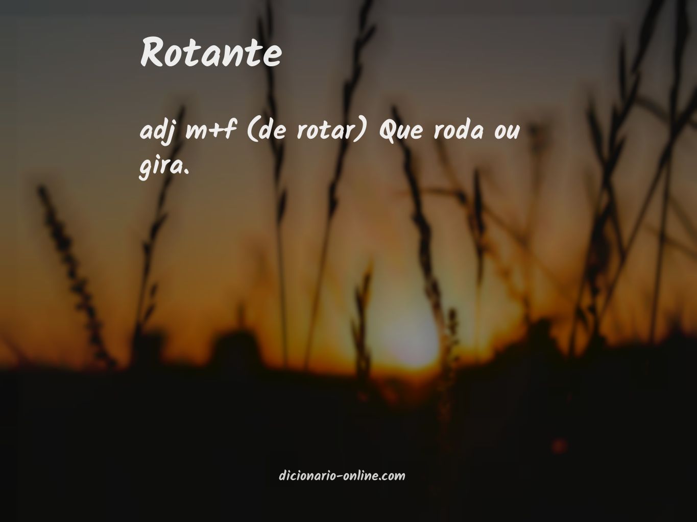 Significado de rotante