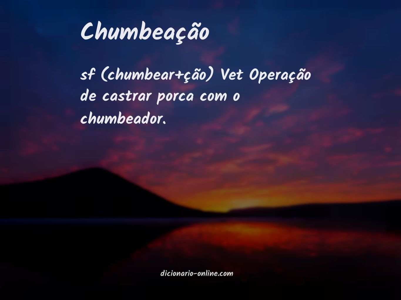 Significado de chumbeação