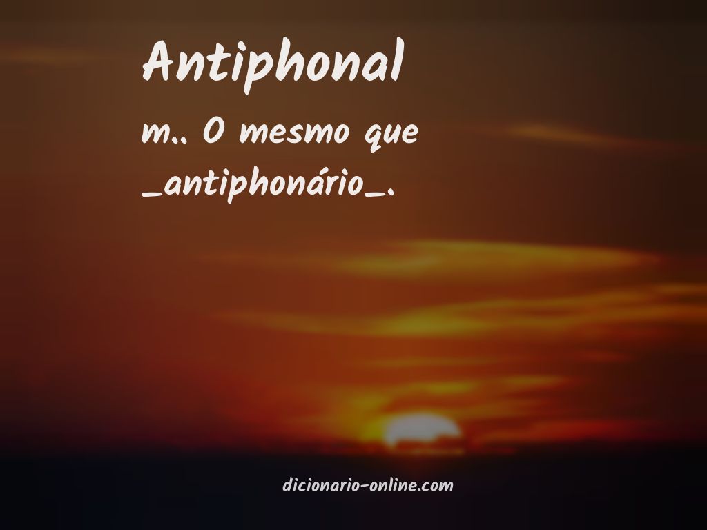 Significado de antiphonal