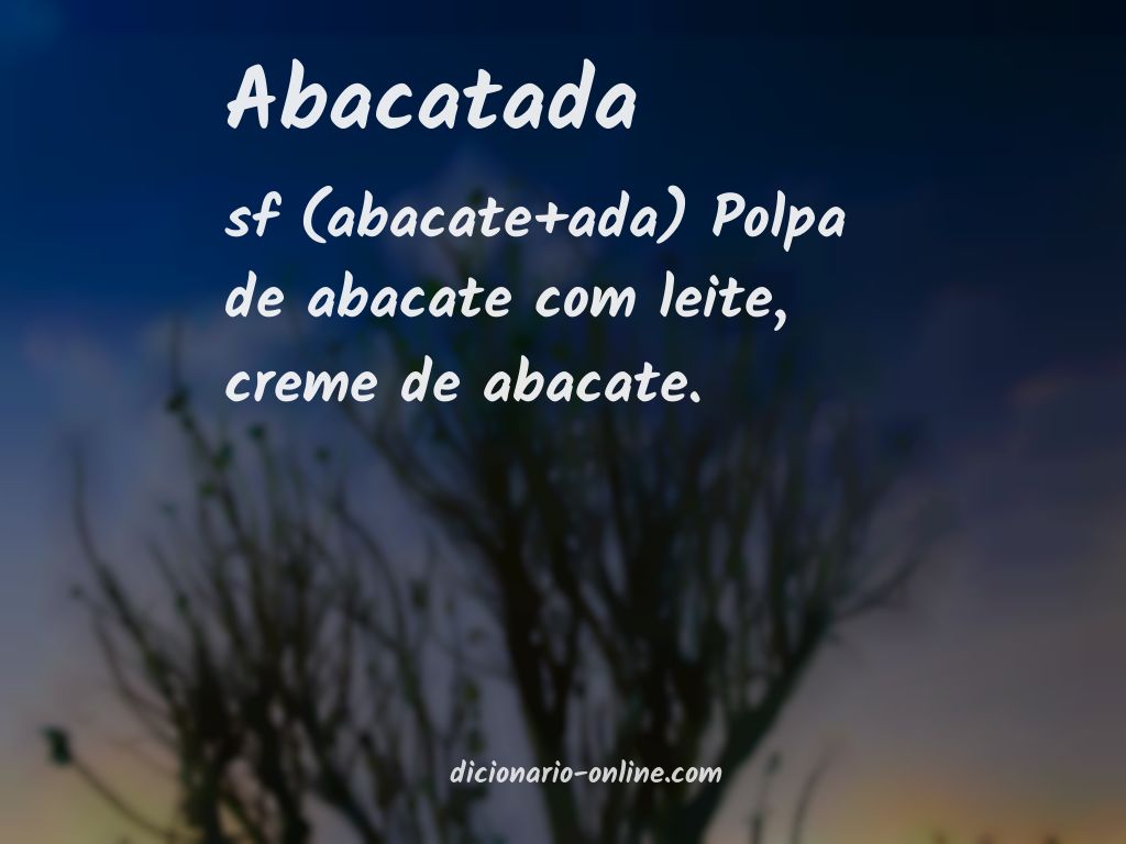 Significado de abacatada