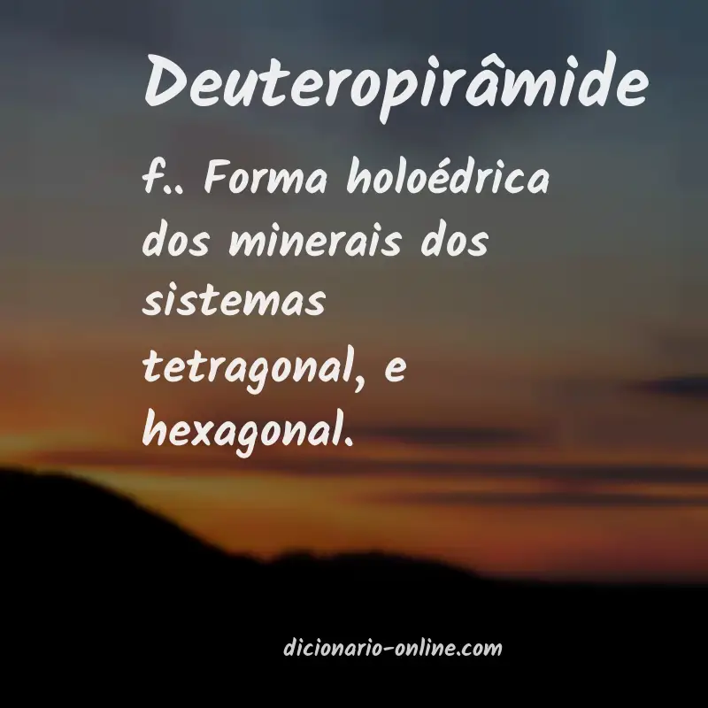 Significado de deuteropirâmide