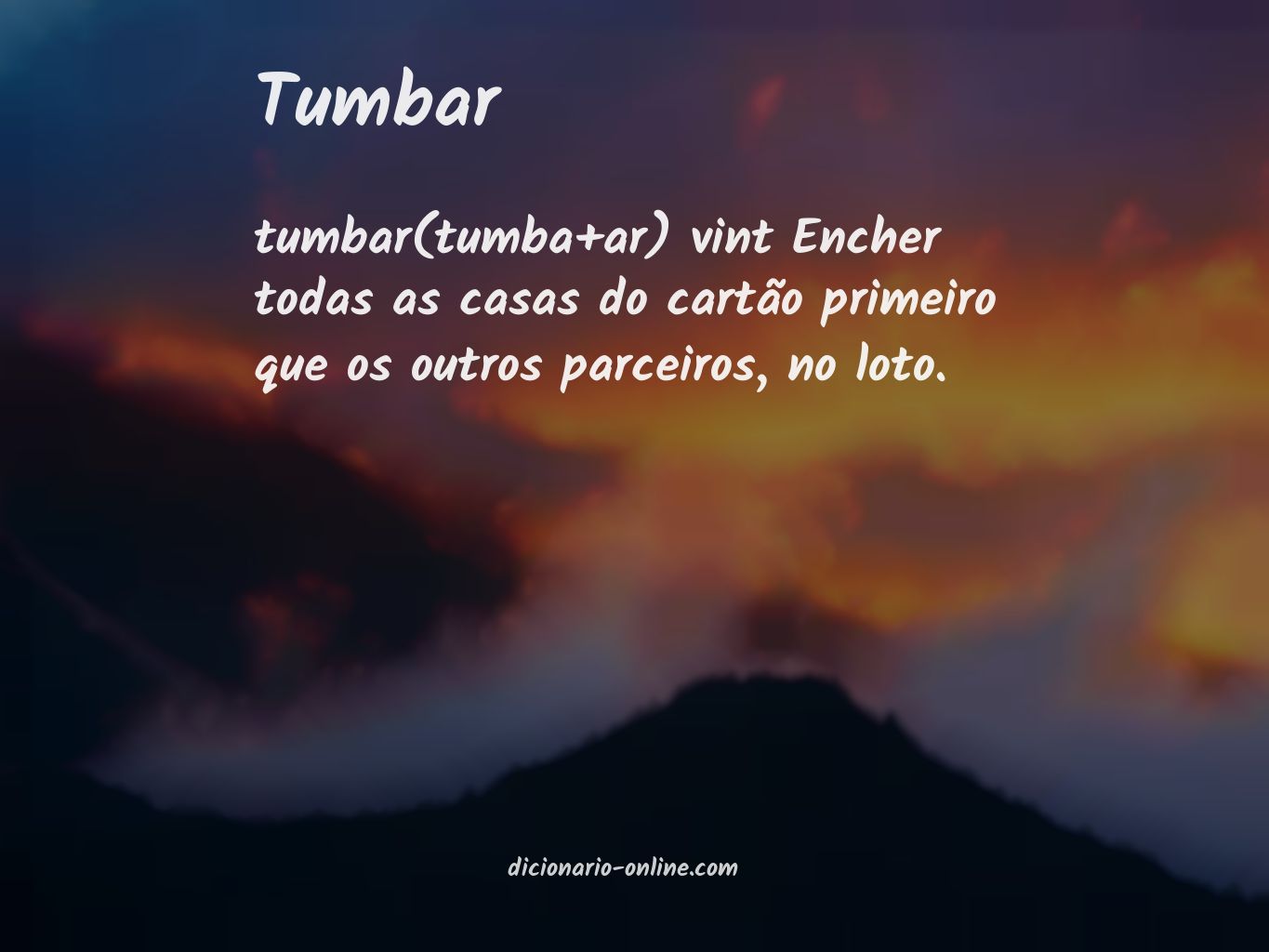 Significado de tumbar