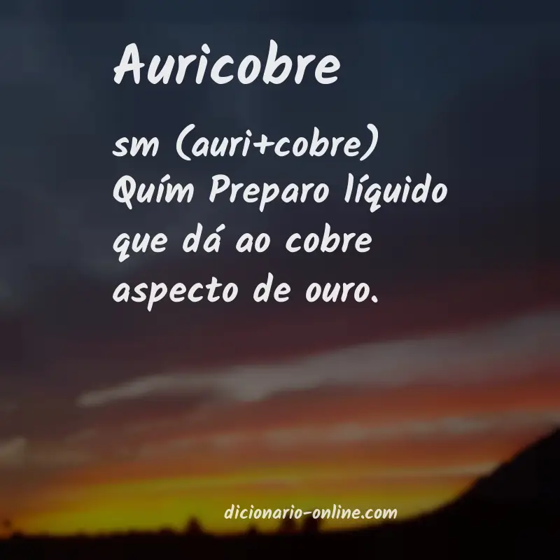 Significado de auricobre