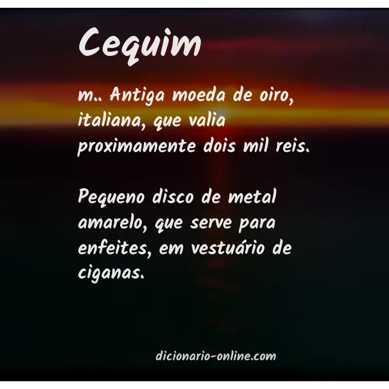 Significado de cequim