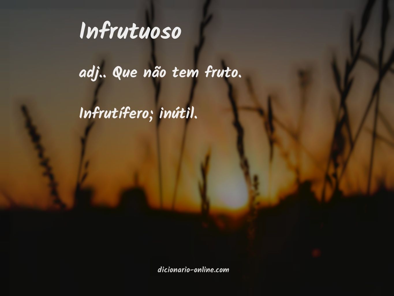 Significado de infrutuoso