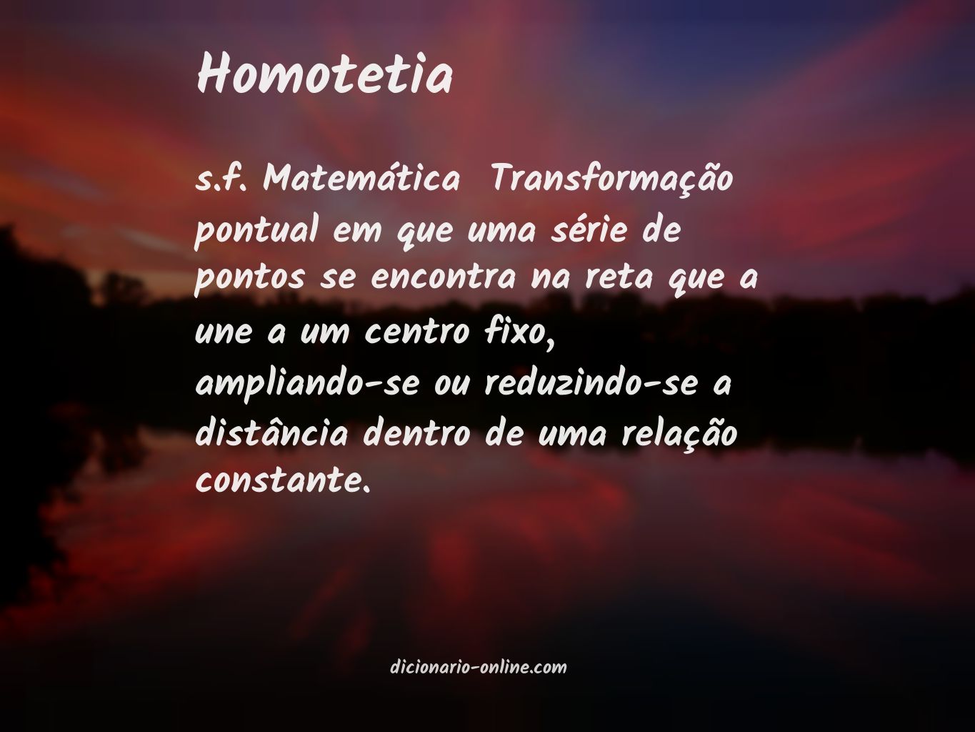 Significado de homotetia