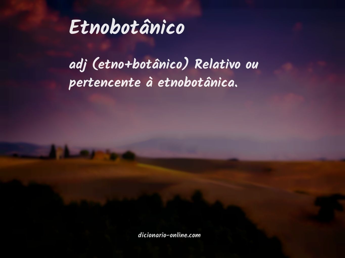 Significado de etnobotânico