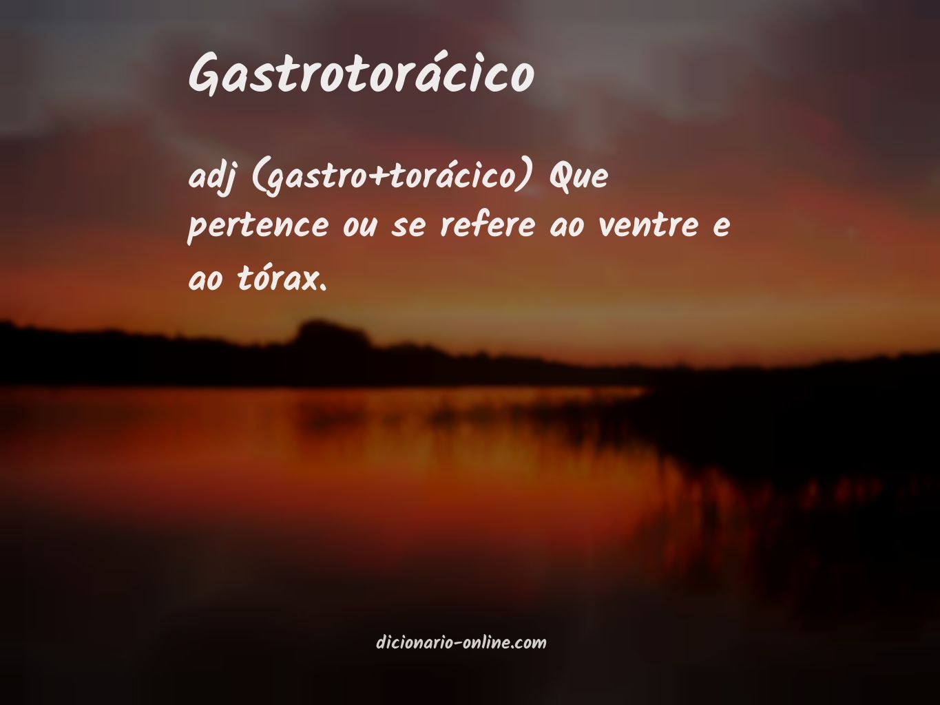 Significado de gastrotorácico