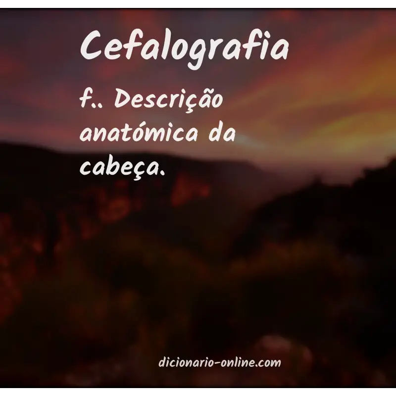Significado de cefalografia