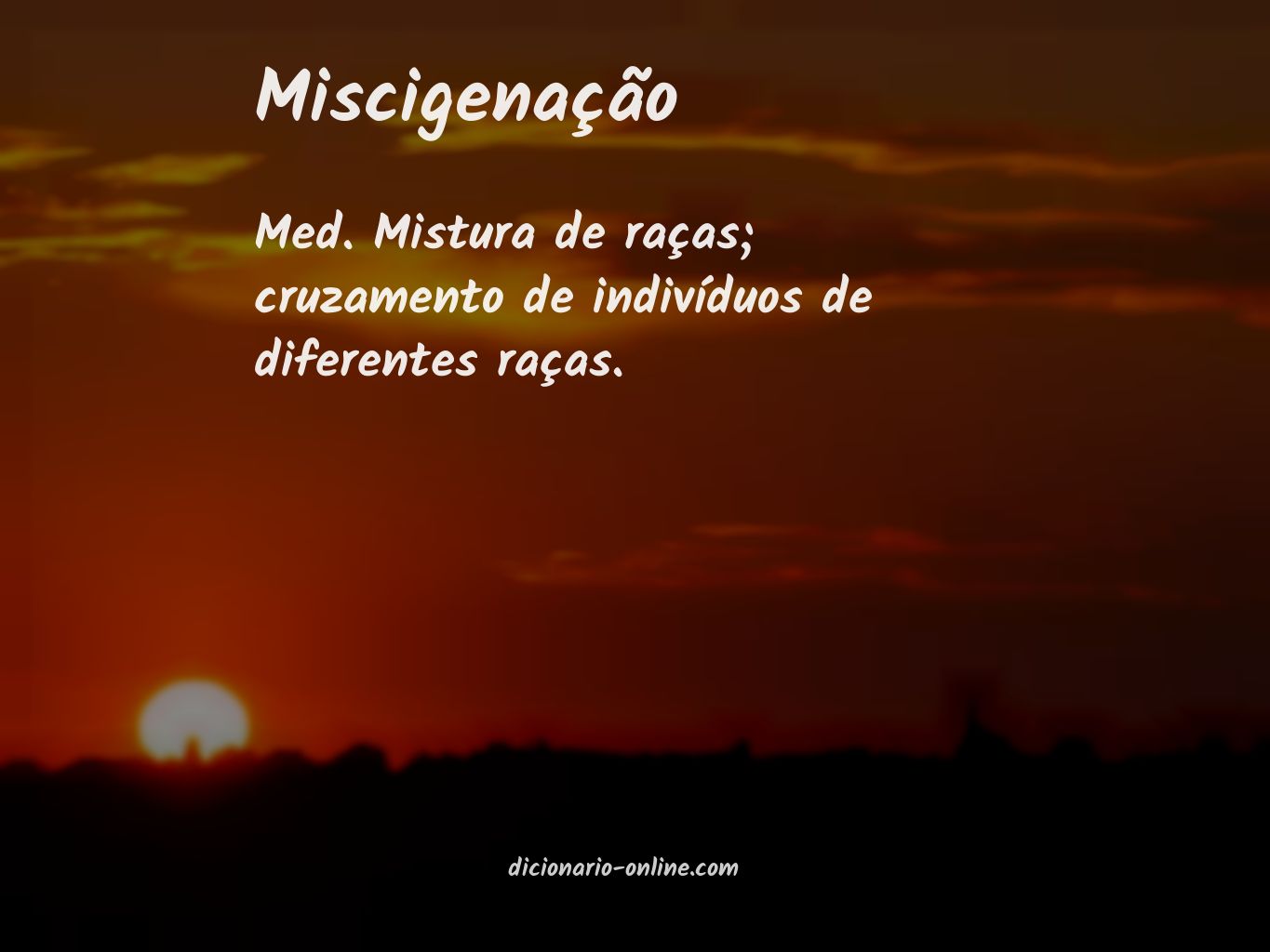 Significado de miscigenação