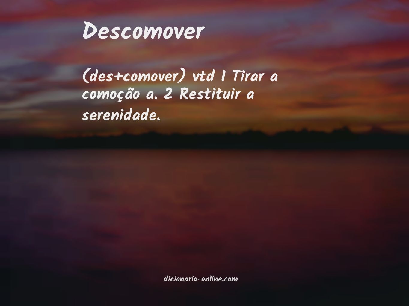 Significado de descomover