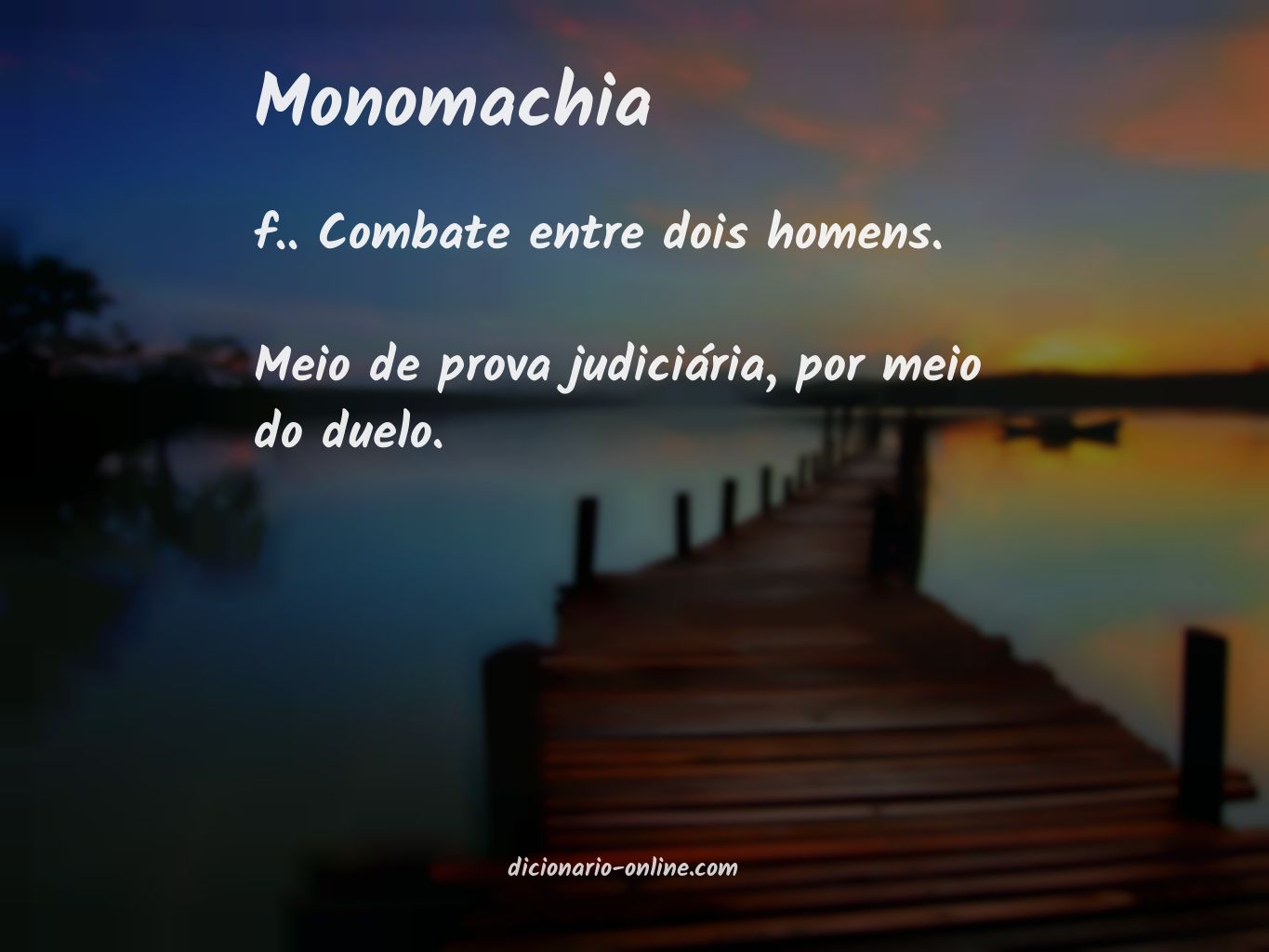 Significado de monomachia