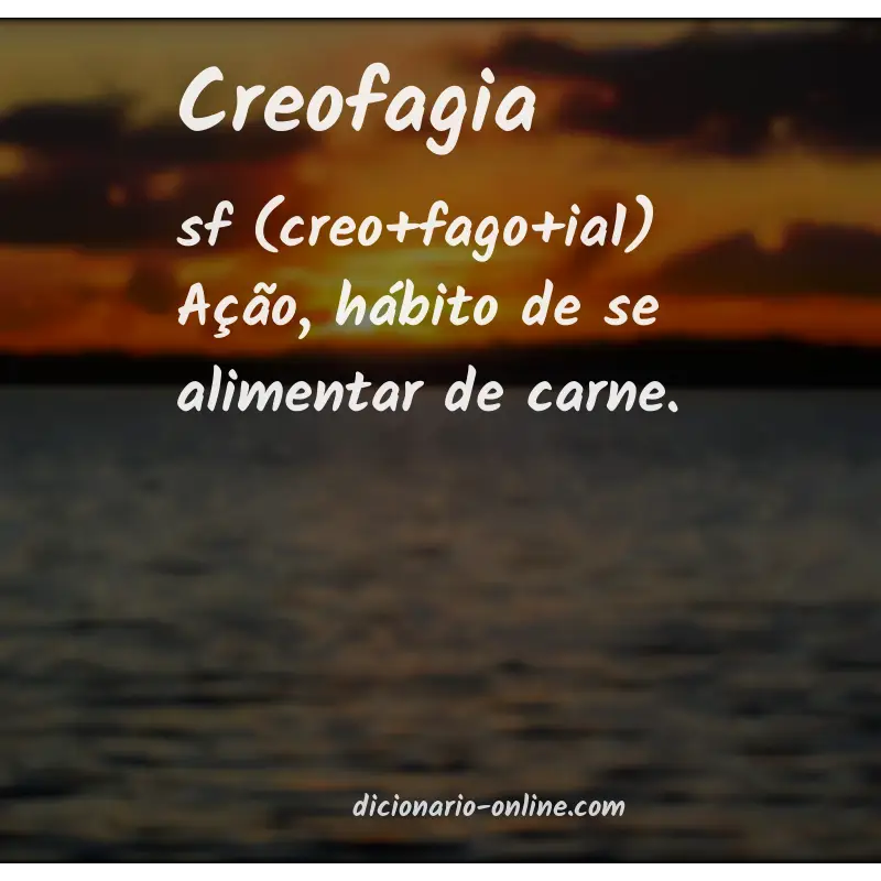 Significado de creofagia