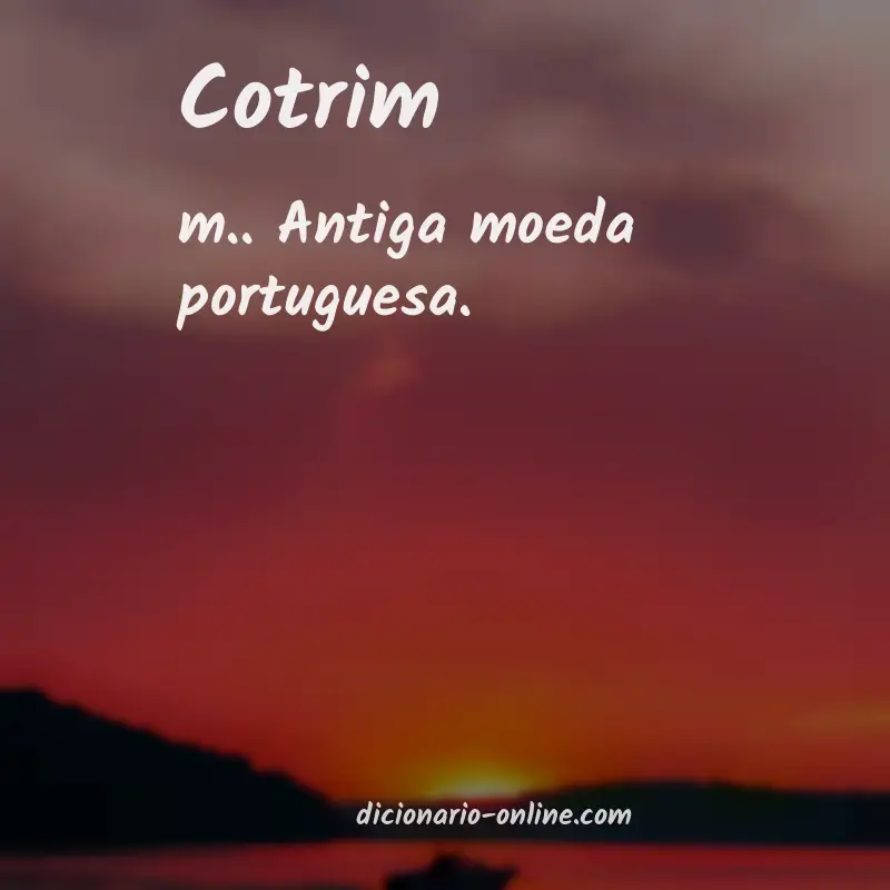 Significado de cotrim