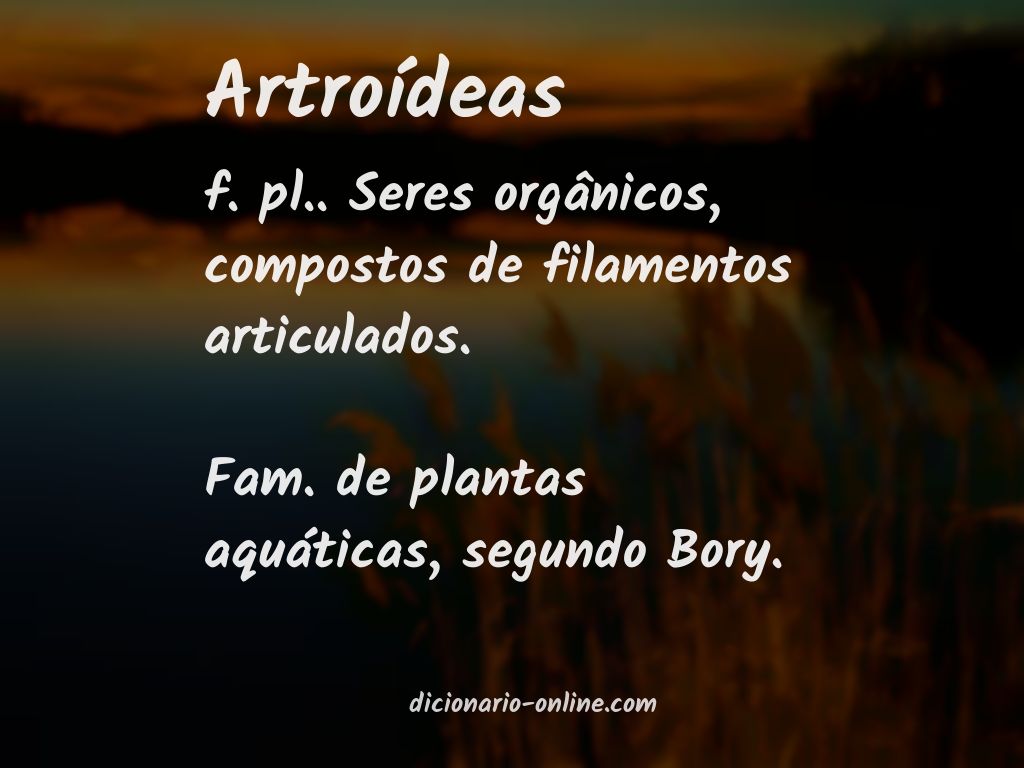 Significado de artroídeas