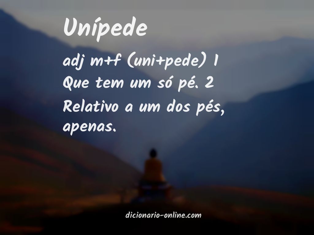 Significado de unípede