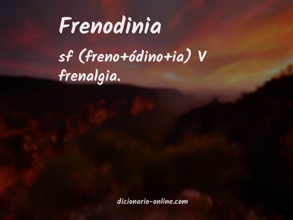 Significado de frenodinia