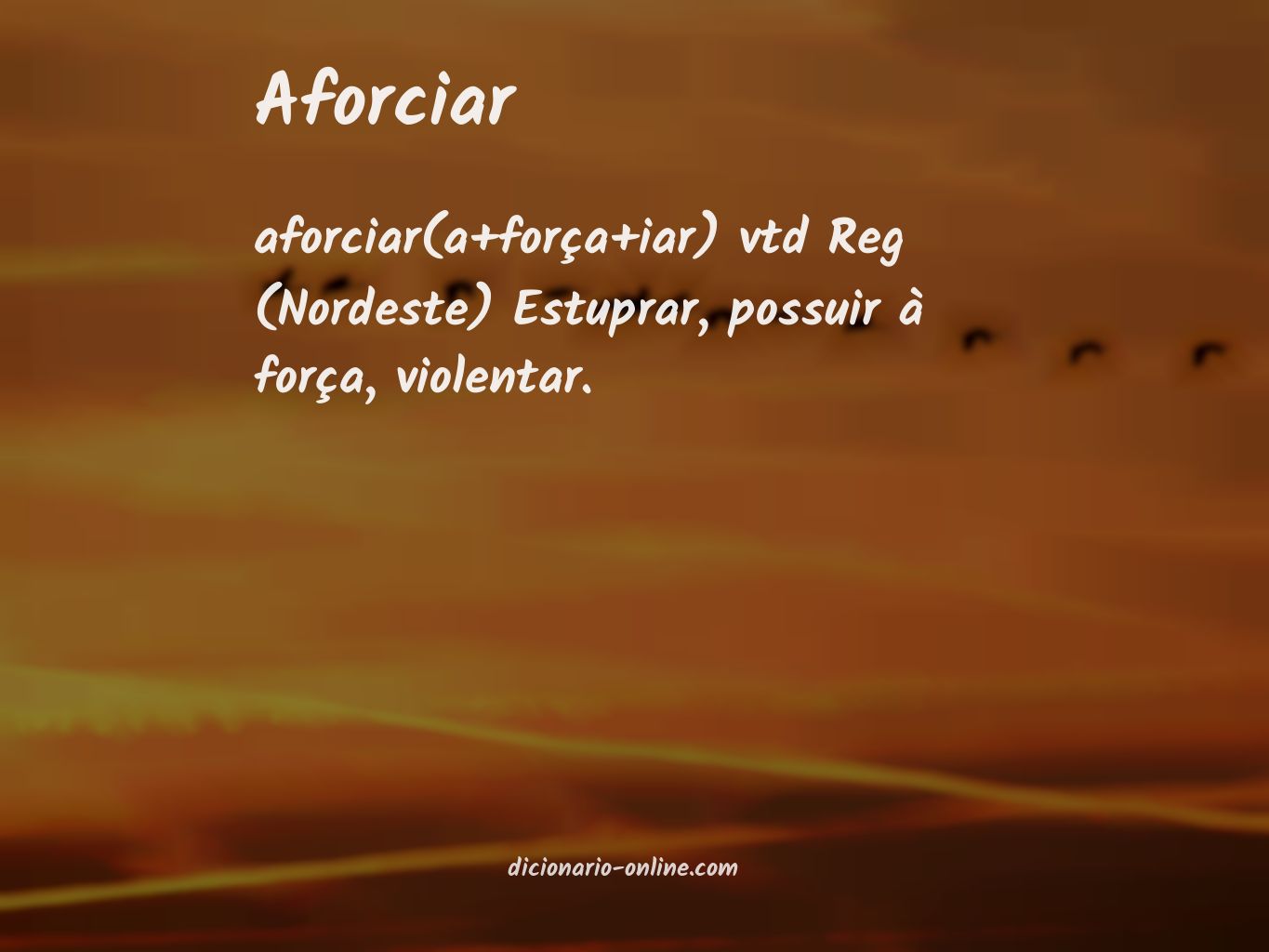 Significado de aforciar