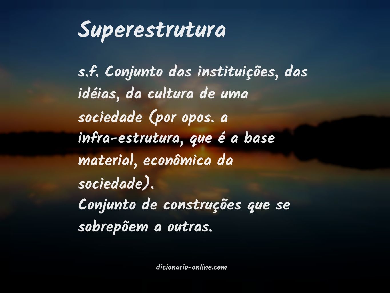 Significado de superestrutura
