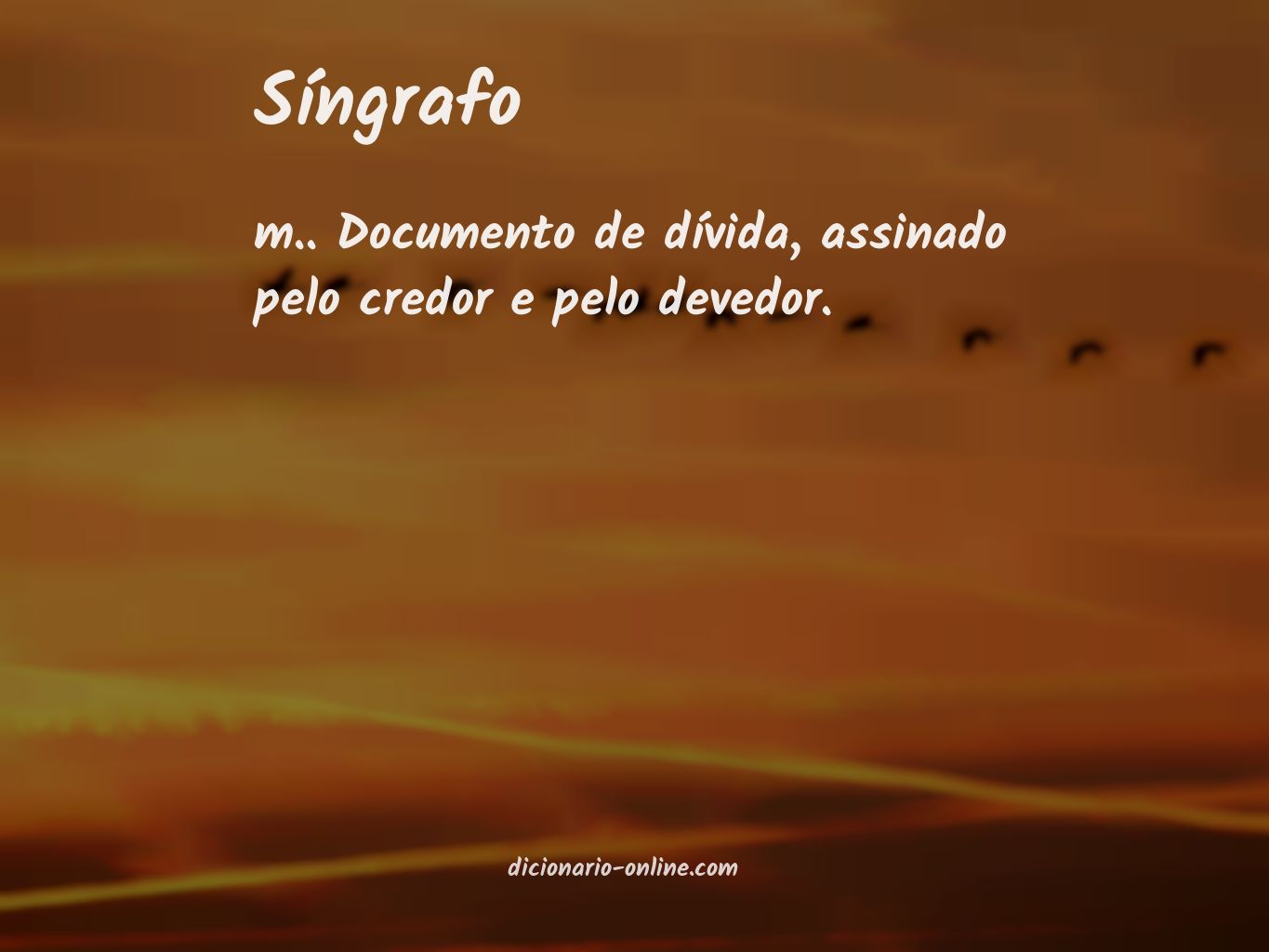 Significado de síngrafo