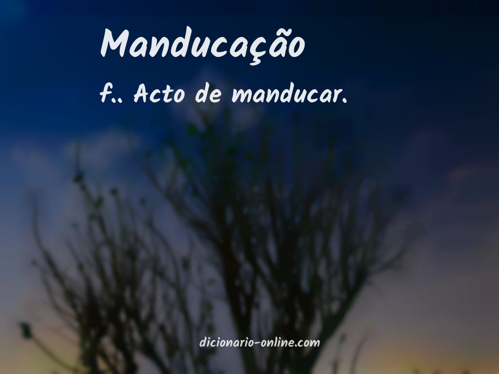 Significado de manducação