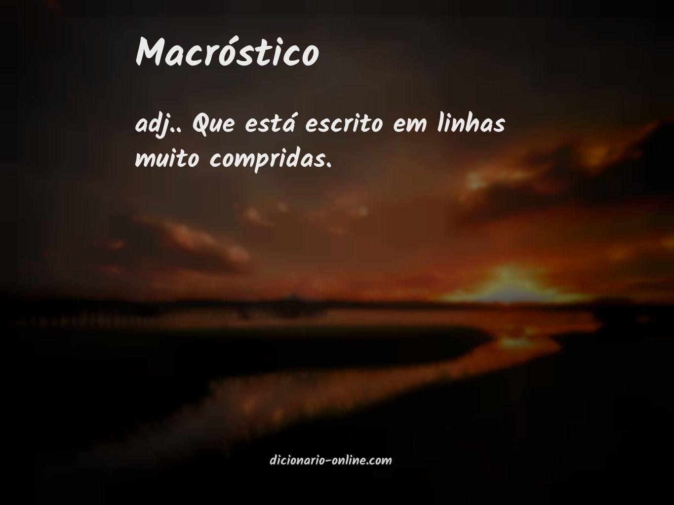 Significado de macróstico