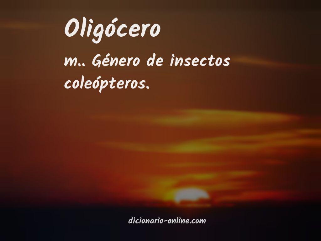 Significado de oligócero