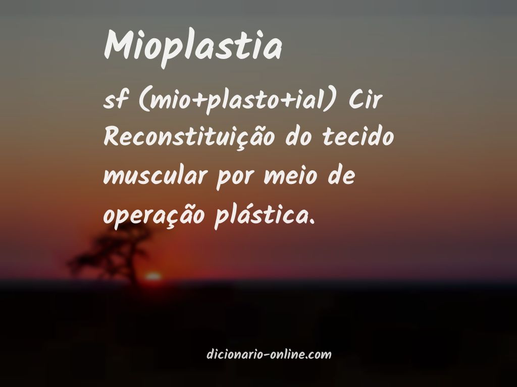 Significado de mioplastia