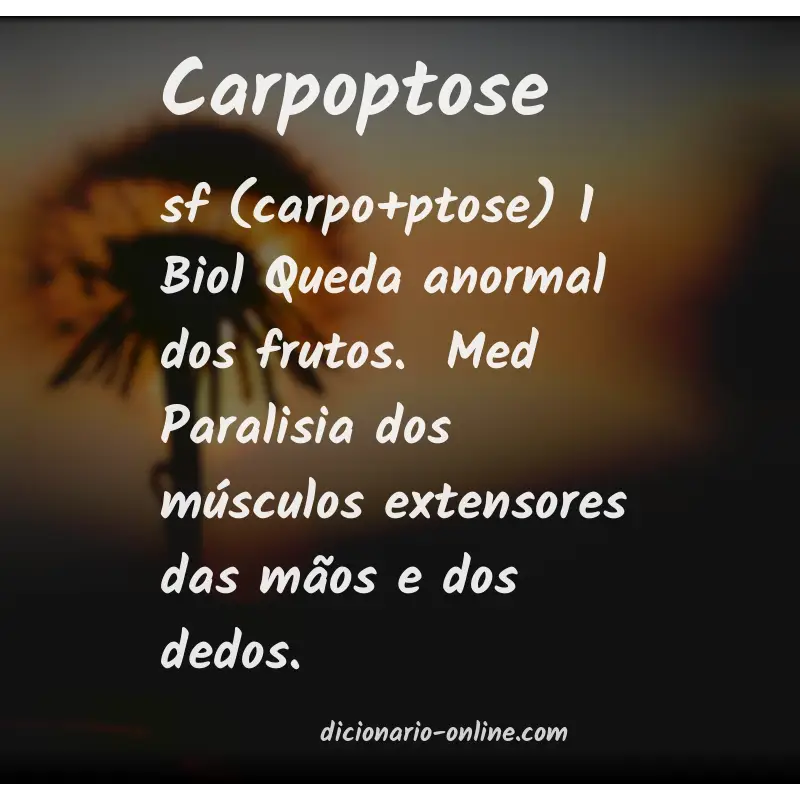 Significado de carpoptose
