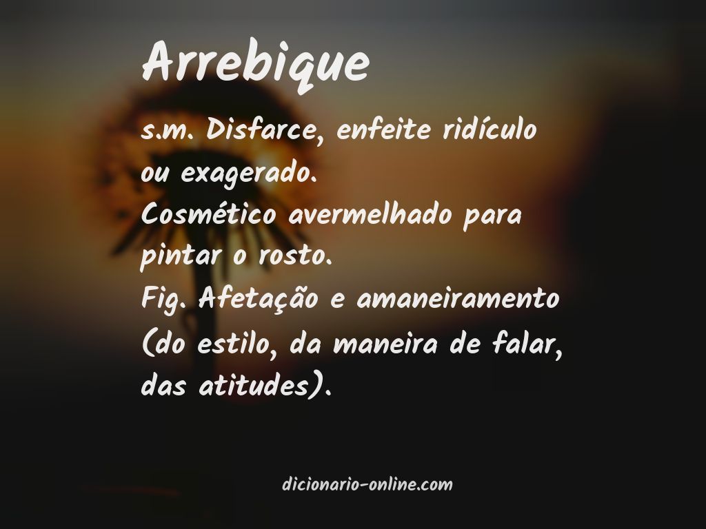 Significado de arrebique