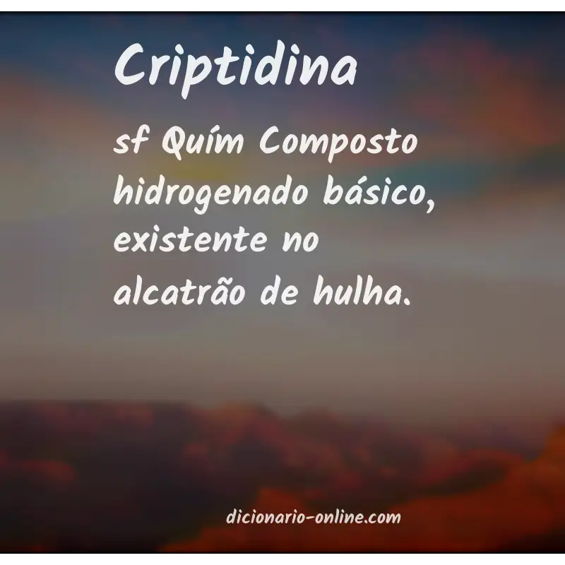 Significado de criptidina