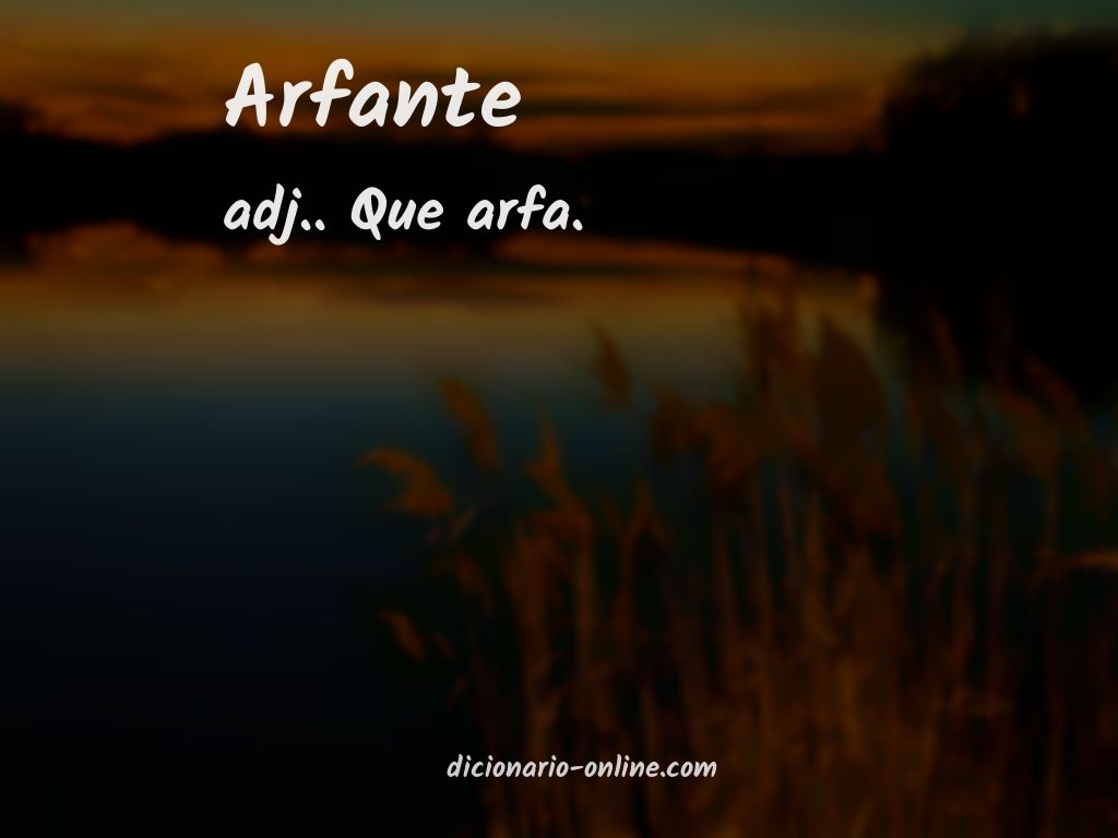 Significado de arfante