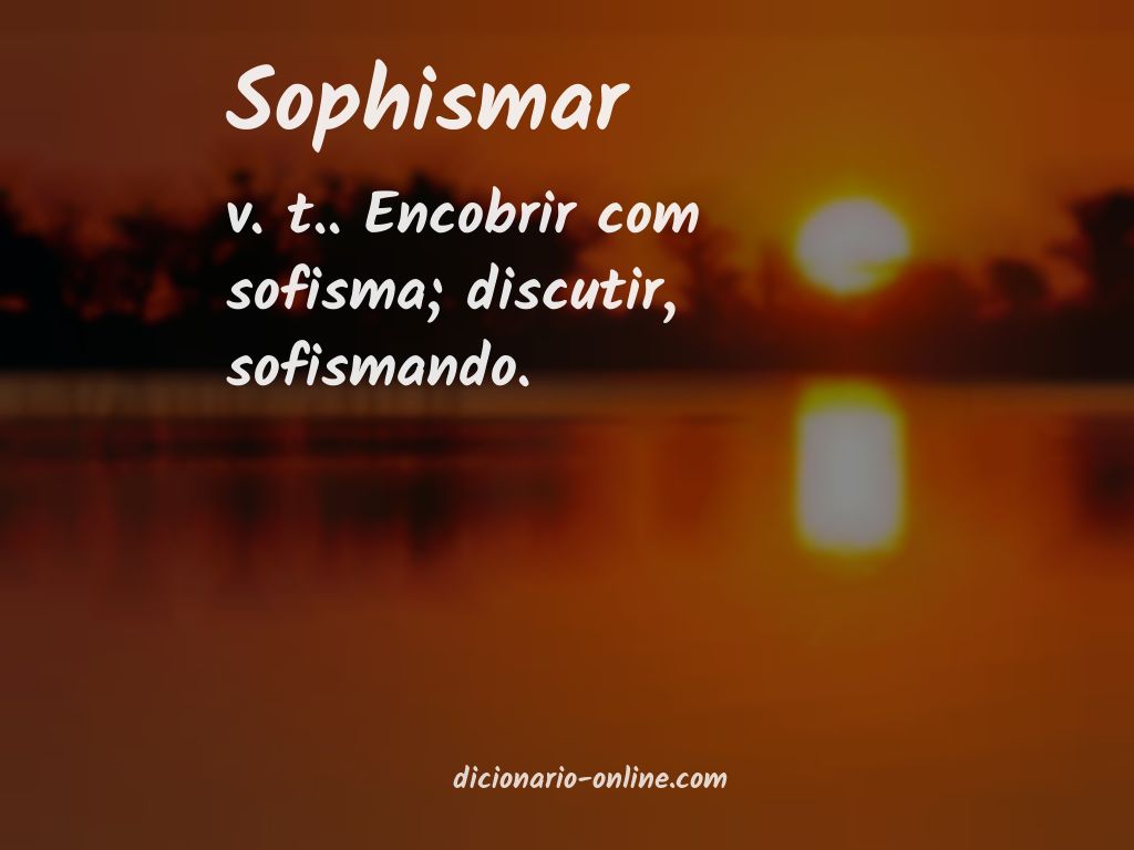 Significado de sophismar