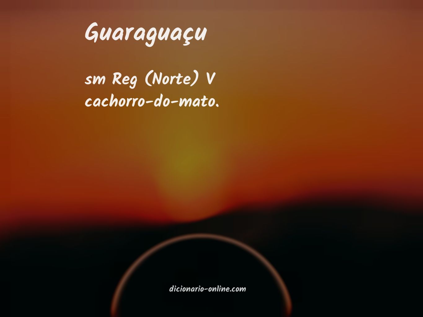 Significado de guaraguaçu